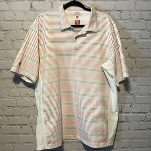 𝅺antigua Golf Polo Desert Dry Size Large Striped
